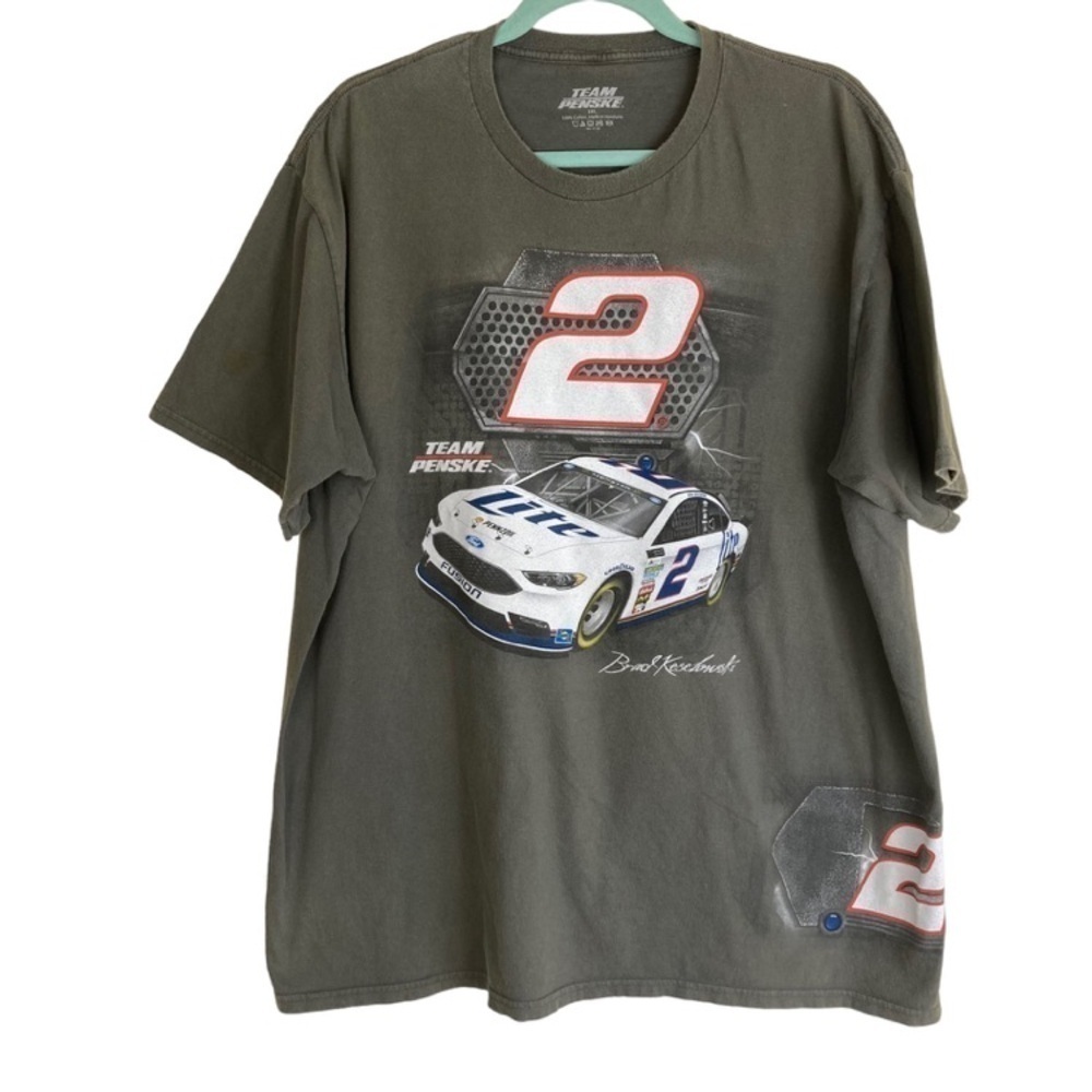NASCAR Racing T-shirts Lot of 2 - Navy Jimmie Johnson / Grey Brad Keselowski XXL - Picture 7 of 12